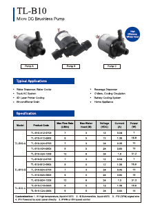 Pumpe für Kühlwasser - TA60 - TOPSFLO INDUSTRY AND TECHNOLOGY CO., LIMITED  - Kühlmittel / mit DC-Motor / Zentrifugal