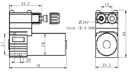 diaphragm liquid pump tf30d-d-dimension